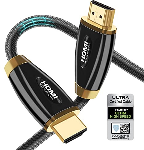 IraXpro Cable HDMI,Câble HDMI 2.1 Cable HDMI 8K 3M,Ultra Haute Vitesse 48Gbps avec Ethernet,Supporté 8K@60Hz,4K@120Hz,3D,HDR Dynamique,eARC,Compatible TV/Blu-ray,Projecteur,Décodeur,PS4,PC(Doré 3M)
