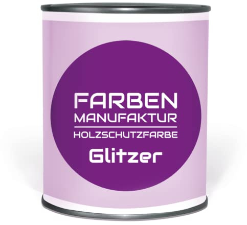 Farben Manufaktur Holzfarbe Glitzer Glitzerfarbe Wetterschutzfarbe Holzschutzfarbe Holzlack 0,1L, Farbe: pink silber Glitzer