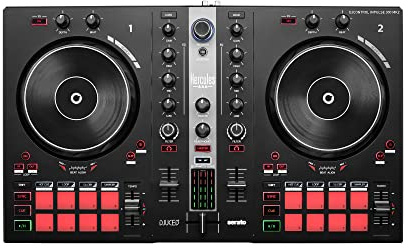 Hercules DJControl Inpulse 300 MK2 USB DJ Controller – Beginner DJ Set, 2-Deck Mixer with Built-In Sound Card, 16 Pads, Serato DJ Lite & DJUCED Software Included