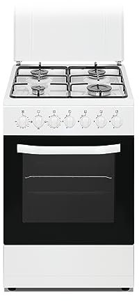 PKM GH4-50 EO AQ, fornello a gas autonomo/9050 Watt/50 cm/3 funzioni forno/calore superiore e inferiore/classe di efficienza energetica A/Include griglia e padella per grasso