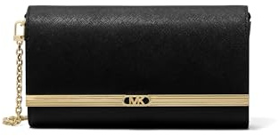 Michael Kors Mona Large East West Clutch, Gold-Tone Hardware/Black