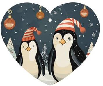 Lufterfrischer zum Aufhängen, für Auto, Diffusor, Ornamente, Frohe Weihnachten, Pinguine, erfrischende Luft, duftend, für Mädchen, Frauen, Auto-Innenraum, Geschenk-Set, lustiges Autozubehör, Dekor,