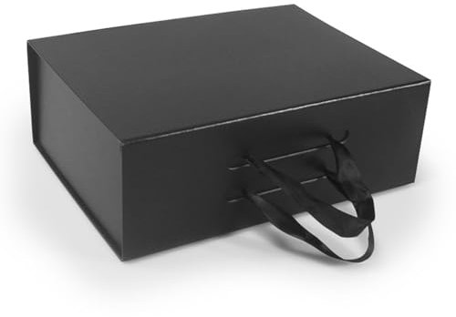 AYGCI Geschenkbox mit Deckel und Griffen, Große Faltbarem Geschenkkarton Wiederverwendbare Dekorative Box für Feiertage Hochzeit Geburtstag Geschenkverpackung