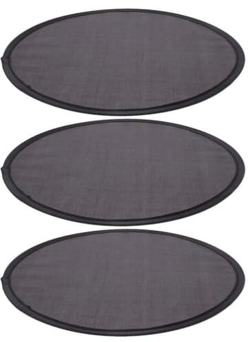 Cabilock 3pcs Round Foldable Hand Fan Summer Handheld Folding Fan Handheld Fan Foldable for Women Girls Daily Use Festival Wedding Party Favors Home Decorations - Black