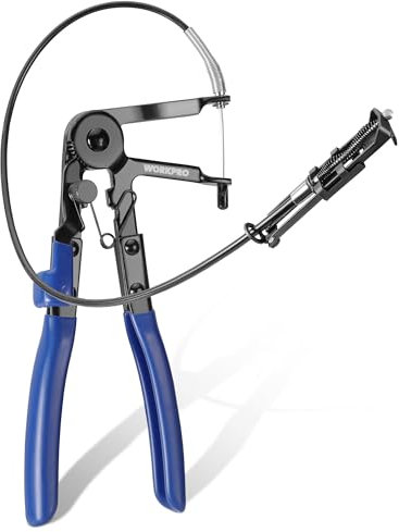 WORKPRO Flexible Long Reach Hose Clamp Pliers, 67cm Cable-Type Flexible Spring Clamp Pliers Car Maintenance Repair Tools for Fuel Pipes, Oil Pipes, Radiator