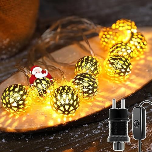 Kimuwote Guirnalda luminosa Interior, 7M 20LED Guirnalda luminosa Marroquí, Guirnalda Luces para Habitación, Ramadán Partido Navidad Iluminación Decoración