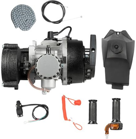 49CC - Motor de 2 tiempos de un solo cilindro, kit de motor de minimotos de cross con depósito de combustible