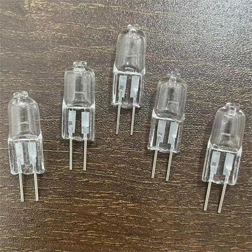 WYLIELAMSH 5PCS 5W 10W 6V G4 Tungsten Halogen Lamp 15W 20W 6V G4 25W 30W 40W G4 Light for Cabinet Light Bulbs 20W