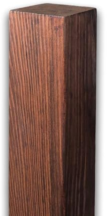 Trave in Legno Lamellare di Pino Nordico, Sezione Quadrata 9x9 cm, Lunghezza 3 m, Impregata color Teak scuro