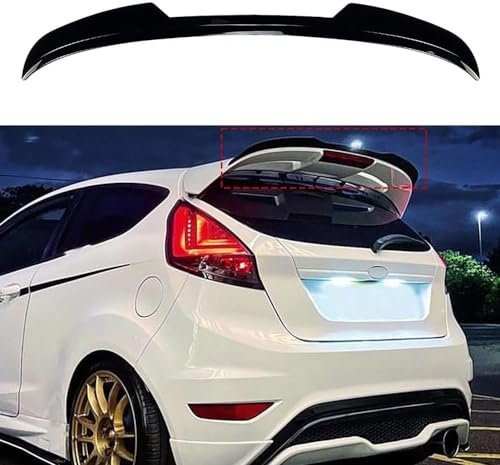 ZaozPeng Auto Heckstoßstange Spoiler für Ford Fiesta ST-Line MK6 MK6.5 2008-2011 2012 2013 2014 2015 2016 2017, Heckflügel Lippe Spoiler KofferraumSpoiler Flügel Styling Karosserie Anbauteile