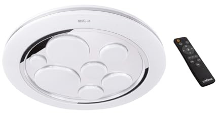 Licht-Erlebnisse LED Deckenleuchte Badezimmer dimmbar IP44 rund Ø 49 cm Farbwechsel max. 6050 lm Weiß Deckenlampe Badlampe Decke