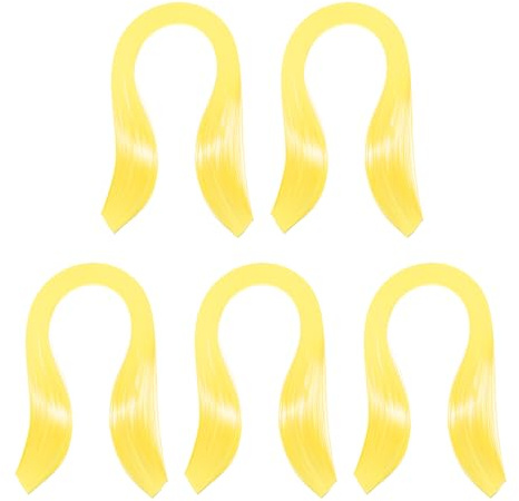 PATIKIL Quilling Remsor, papper, 600 st, 5 mm, 39 cm, Origami-papper, kviltningskit för konst, gör-det-själv, hantverk, jul, citrongul