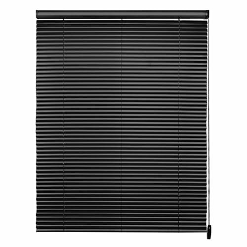 DZHTUF Schwarze Aluminium Jalousien, 50/60/70/80/90/100/120/150cm, 25mm wasserdichte Verdunkelungs Lamellen Vorhänge, Horizontale Jalousien, Dekorative Jalousetten Für Zuhause,W×H-60x160cm/24x63in