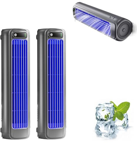 Liketonline Cooling Ace,Portable Air Conditioner,3 Speeds Adjustable,Punch-Free Wall-Mounted Fan,USB Rechargeable,For Bedroom Office Home (Gray+Gray)