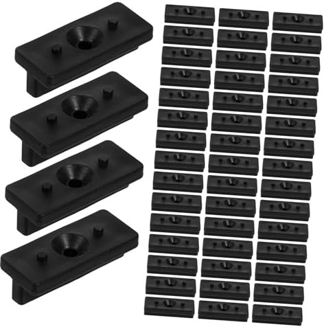 Fixations Universelles pour Terrasse en ABS Noir, 100 Pièces
