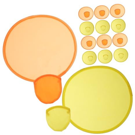 TOGEVAL 16 Pièces Lot Disques Volants Pliables et Souple Sportif Extérieur pour Activités Plein et Parc Améliore Coordination Main-œil Couleur Aléatoire