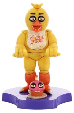 Cableguys Minis Five Nights at Freddy's Chica Support Telephone et Socle pour écouteurs - Gamer Accessoire pour Setup Gaming et Chambre, Support Smartphone et Petits appareils, Deco Bureau Gaming