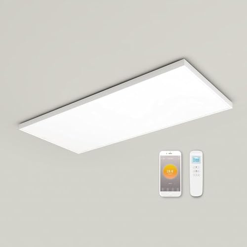 Radi8 Industries Far Infrared Electric Panel Heater | Low Energy Ceiling Mounted, With Wifi/Remote/Thermostat, ((1195x595mm) 860W (220-240V/50Hz), UK-Brand