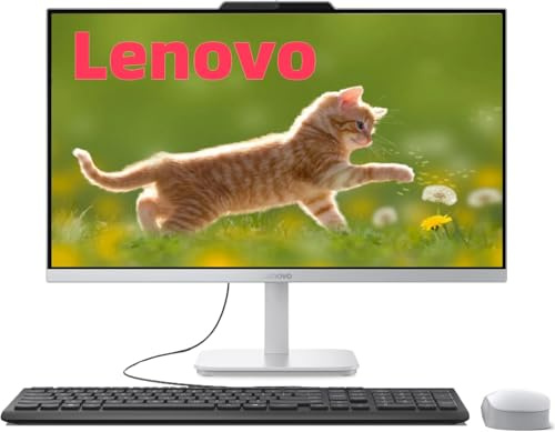 Lenovo IdeaCentre 23.8 i3-N305 16GB 512GB SSD All-in-One Desktop Computer | Office 365, FHD AIO for Home Office, WiFi 6, Bluetooth 5.2, HDMI, RJ45, Keyboard, Mouse, Windows 11 Home, Ivory