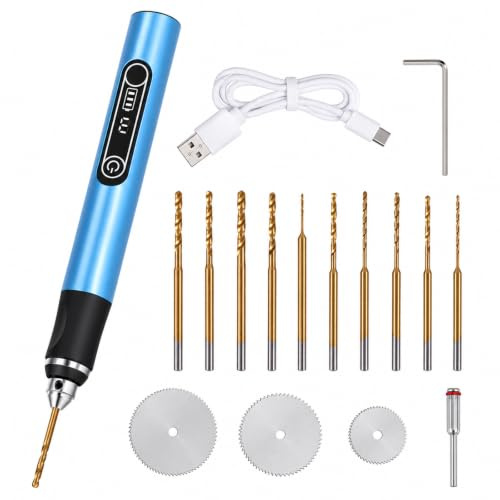 3-Speed Cordless Mini Drill Pen, Rechargeable Electric Hand Pin Vise