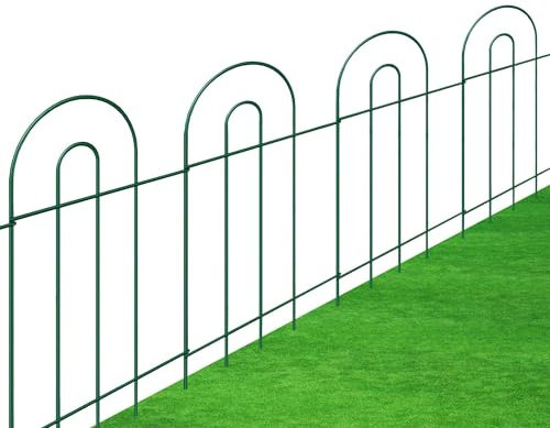 MTB SUPPLY Green Garden Border Folding Fence, 32 Inch x 10 Feet, Pack of 1 Set, Overall Length 10 Feet, Landscape Panel, Folding Patio Fences, Flower Bed Pet Barrier, Decorative Fence
