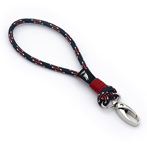 Wind Passion - Nautical Braided Paracord Keychain - Sturdy & Waterproof Unisex Adults Keychain - Victory Blue