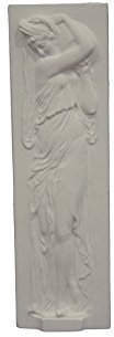 La Stafferie Basso Rilievo Nymphe Decorazione da Parete, Gesso, 29 x 39 x 3, Stile gréco-Romain, Bianco