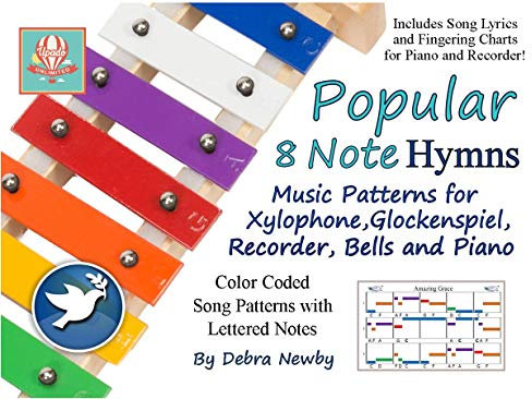 Popular 8 Note Hymns: Music Patterns for Xylophone, Glockenspiel, Recorder, Bells and Piano (Popular 8 Note Songs Book 2) (English Edition)