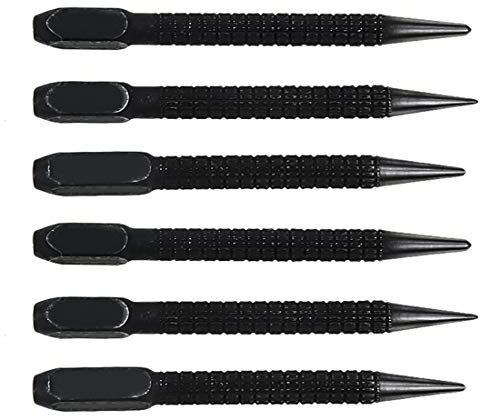 Geesatis 2 Set 1.5mm/2mm/3mm Nail Setter Punch Set Steel Center Punch Set Kit