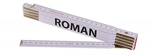 LEVIOR - Zollstock (Gliedermaßstab) 2m ROMAN (PROFI, weiß, Holz)