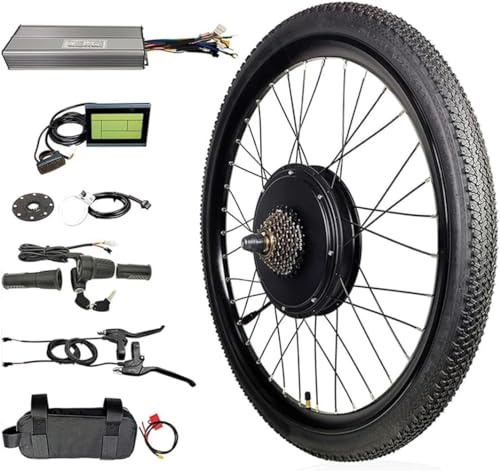DREAMyun 48V 1500W elektrisk cykelomvandlingssats, 26 27,5 29 främre bakhjul elektrisk cykelmotoromvandlingssats E-cykelcykelnav,Rear 27.5