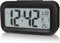 Upgraded Digital Alarm Clock, 4.3 LED Display with Temperature Larger Lound Light Control Portable Snooze Calendar Brightness with Battery Powered Alarm Clocks Bedside for Everyone (Black)