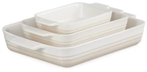 LE CREUSET Set mit 3 rechteckigen Tabletts 18/25/32 Merengue 79161007160080