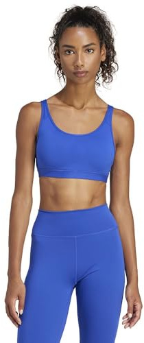 adidas Women's All Me Essentials Medium-Support Bra Sport-BH, semi Lucid Blue, XS C-D