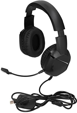 Annadue Casque de Jeu GS401 pour PS5, pour, pour, pour Switch, PC Portable, Etc. - Casque Stéréo Virtuel 7.1, Micro Amovible, Cache-Oreilles Souples, Lumière LED RVB (avec