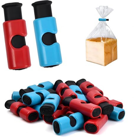 Lot de 20 clip d'étanchéité pour sacs de nourriture, clips colorés pour sceller les aliments