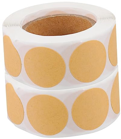 CAXUSD Applikationen Verzierungen 2 Rollen Selbstklebendes Etikett Weihnachtsetikett Punkt Lageretikett Hochzeitsdekoration Strumpfwaren Name Etiketten Büro Flasche Geschenk Kraftpapier