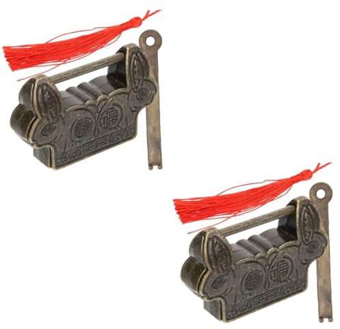 Uonlytech 2stücke Schmuckbox Schloss Aus Holz Dekoratives Antikes Design Retro-verschluss Für Schmuckkästen Möbel Und Langlebige Inklusive Schlüssel Vielseitig Einsetzbar