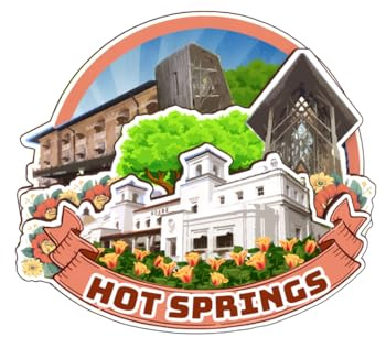 Hot Springs Kühlschrankmagnet Arkansas USA Amerika, 3D-Kühlschrankmagnet, Holz, Stadt, Reise, Souvenirs, handgefertigt, Handwerk, Kühlschrankmagnete, Aufkleber, Heimdekoration, Sammlung, Geschenk