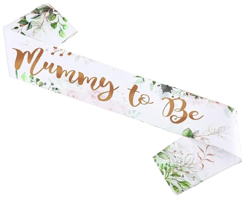 Mummy to Be Sash Sage Green Baby Shower Sash for Mum to Be, Elegant and Comfortable, Perfect for Gender Reveal and Baby Shower Party