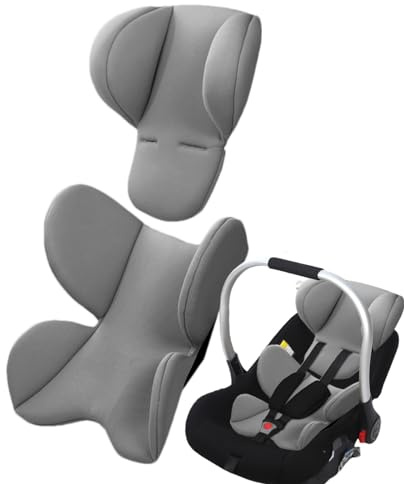 Amesor Baby Neugeboren Autositz Kissen, Extra Weiches Autositz-Einsatzkissen, Kopf Und Körperstütze Für Babyautositze, Kopf-Nacken-Sitzpolster Für Kinder, Für Kinderwagen-Baby-Hochstuhl-Stubenwagen