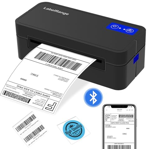 Bluetooth Thermal Label Printer for Mac, Windows, Phone, Tablet, Wireless 4x6 Shipping Label Printer for Shipping Packages, Support USPS, Amazon, Pirate Ship, Shopify