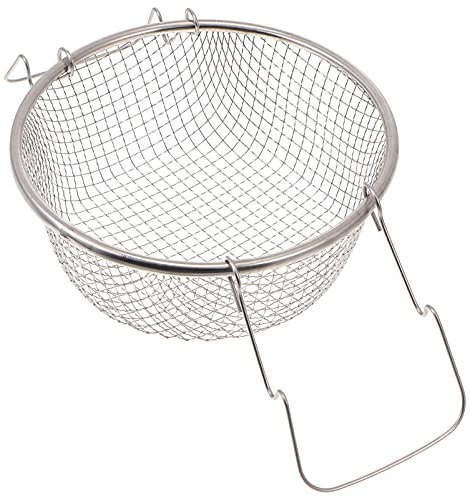 Amosfun 2 Stk Frittierkorb aus Edelstahl Frittierkorb für Truthahn Küchensieb Taco-Fritteuse Frittierkorb für Snacks werkzeug Küchenversorgung frittierter Korb Rostfreier Stahl Silver