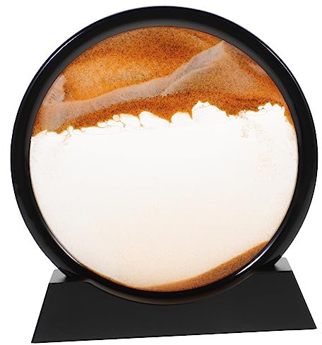 TOBBOMEY Sablier Décoratif Sable Coulant Œuvre Art Mouvante pour Bureau Et Maison Déco Esthétique Cadre