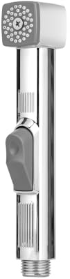 GEEPAS Hand Held Toilet Bidet Sprayer | Personal Hygiene Bathroom Tap Spray | Shattaf Cleaning Faucet with Water Hose & Wall Mounted Holder | Douche Washroom Jet Attachment