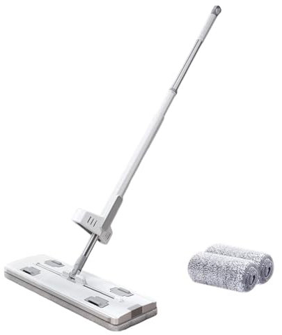 Mop de Piso Plano, trapeador Plano - Mapta Seca húmeda de Polvo rotativo de 360 ​​Grados con Tela | Pluque de para Limpieza de Pisos, Suministros de Limpieza