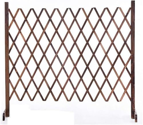 Valla Decorativa De Jardín, Valla De Madera, Rejilla Decorativa, Barandilla Telescópica, Valla De Jardín Exterior, Valla para Mascotas (Tamaño: 70 Cm), Escalable (Tamaño: 170 X 90