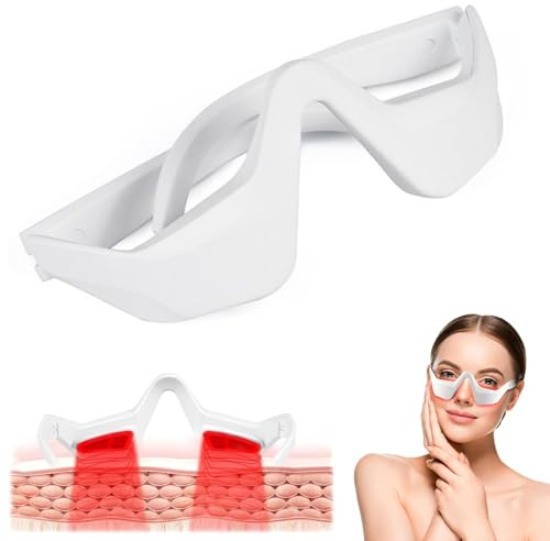 Dispositivo de terapia de luz roja debajo de los ojos, máscara de ojos de terapia de luz roja, máscara de ojos con microcorriente LED infrarroja, masajeador de ojos para reducir las ojeras, hinchazón