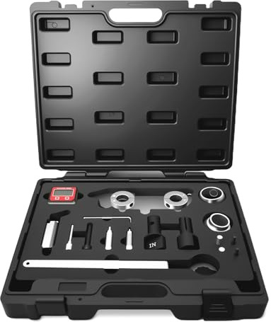 RUIZHI 1.5 TSI Benzin Motor Steuerzeiten Werkzeug, Zahnriemen Werkzeug Kit Kompatibel mit Audi, Seat, VW Petro, Kfz Werkzeug, mit Neigungsmesser, OEM: VAS 611 007, T10504/1, T10340, T10499