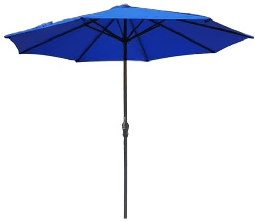 Ombrellone da esterno da 2,7 m, impermeabile, per spiaggia, piscina, giardino, prato, gazebo, grande ombrellone blu navy per la massima ombra e protezione